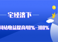 宅经济下，如何让网站收益提高40%-300%？